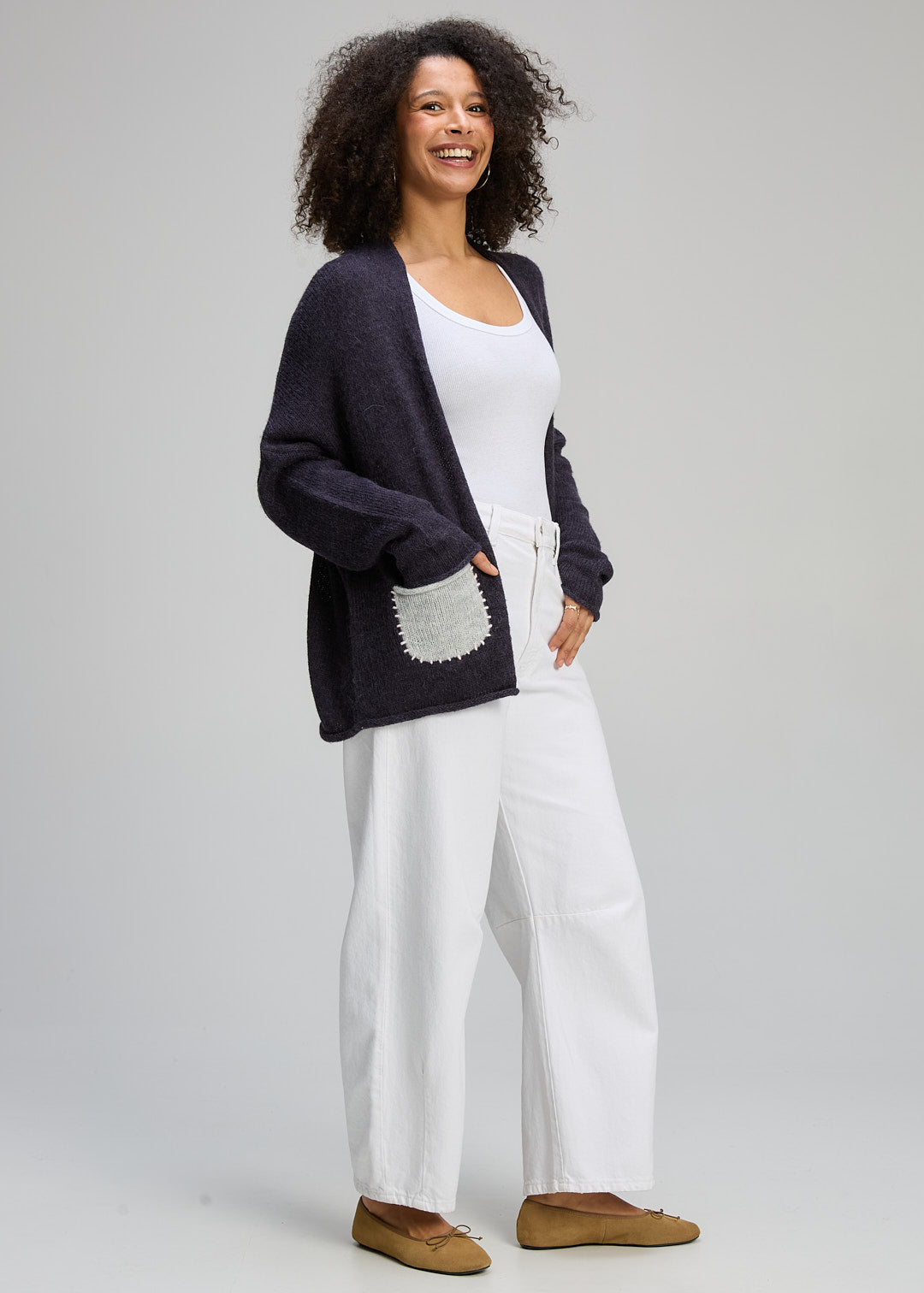 Zaket & Plover - Bloom Back Cardi - Ink