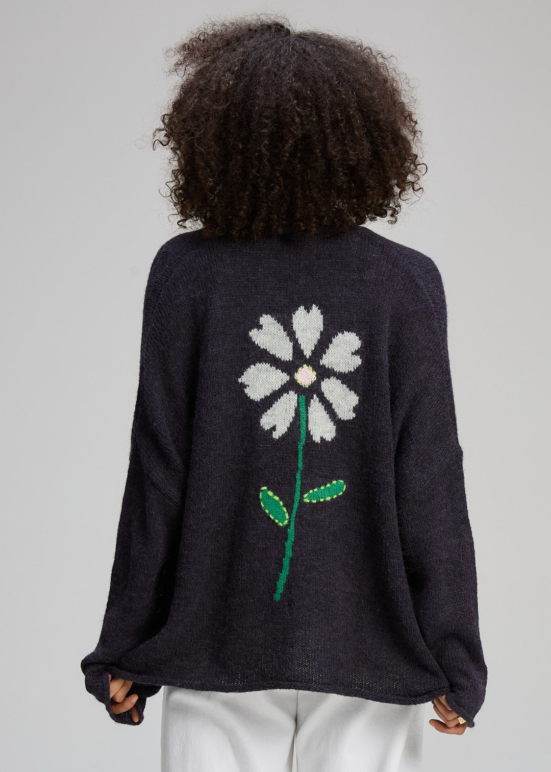 Zaket & Plover - Bloom Back Cardi - Ink