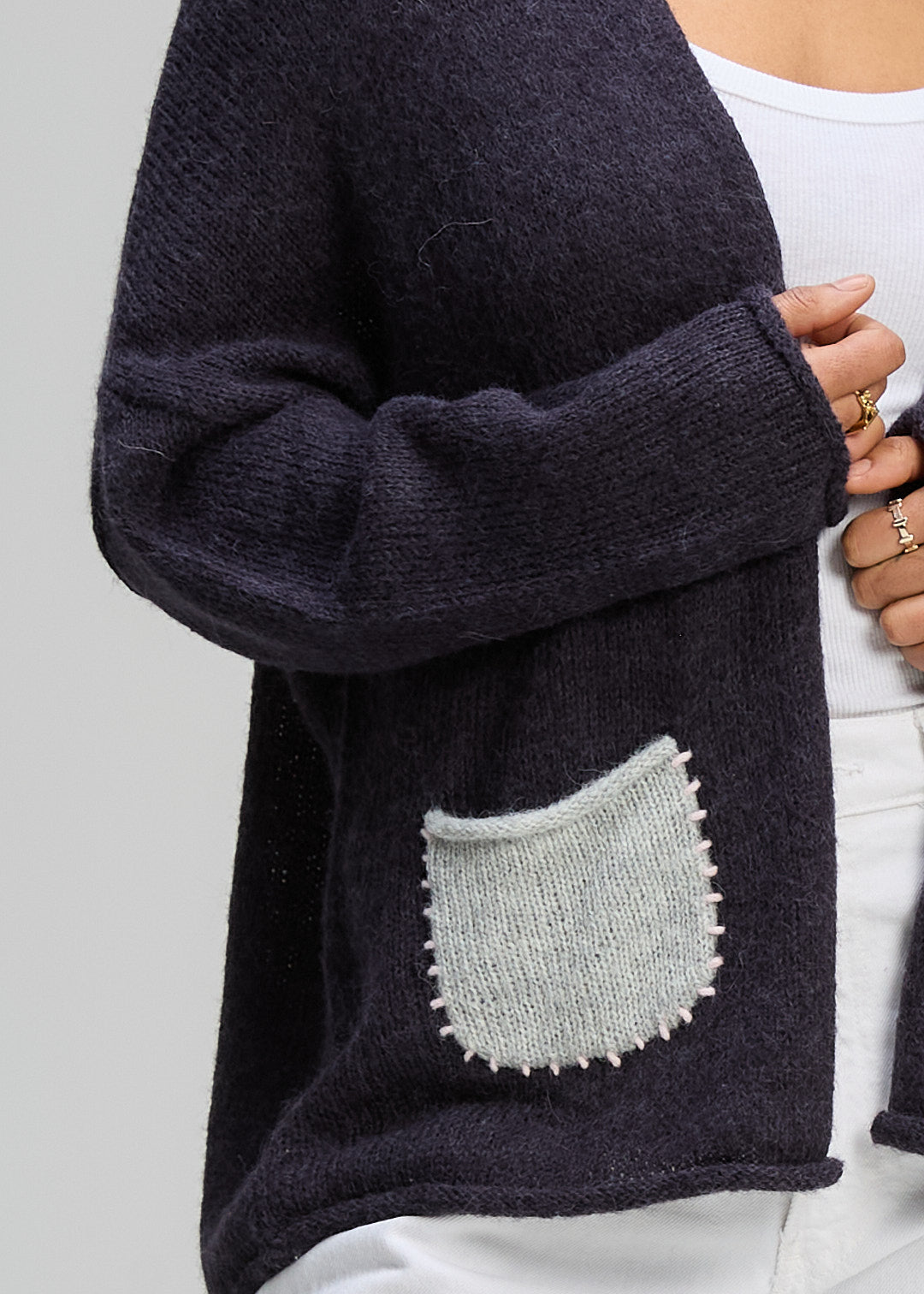 Zaket & Plover - Bloom Back Cardi - Ink