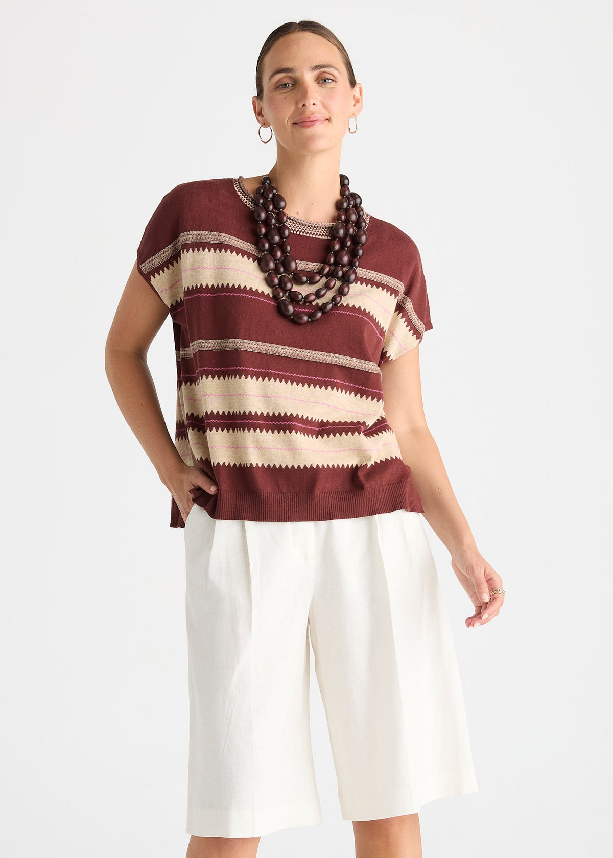 Zaket & Plover - Knitted Tee - Sangria