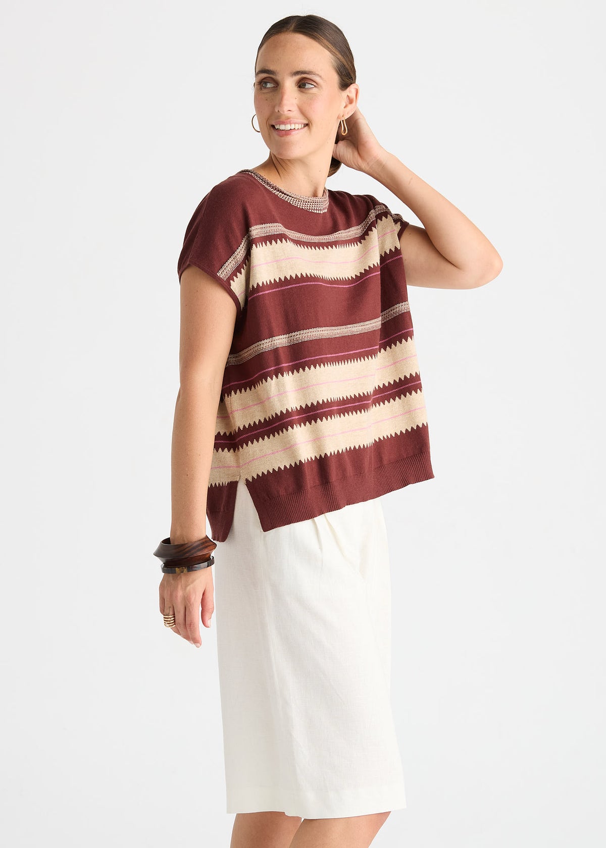 Zaket & Plover - Knitted Tee - Sangria