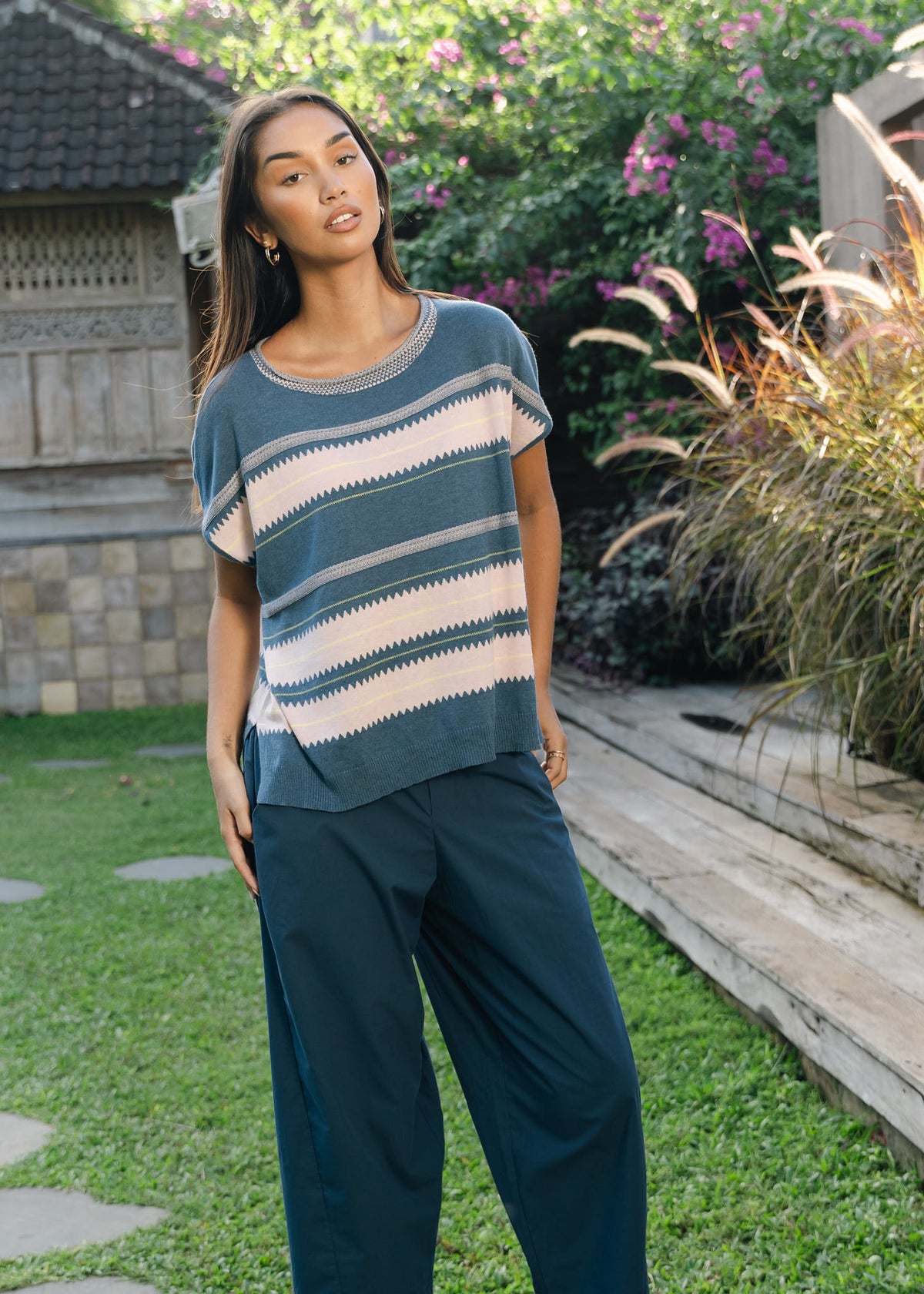 Zaket & Plover - Knitted Tee - Steel