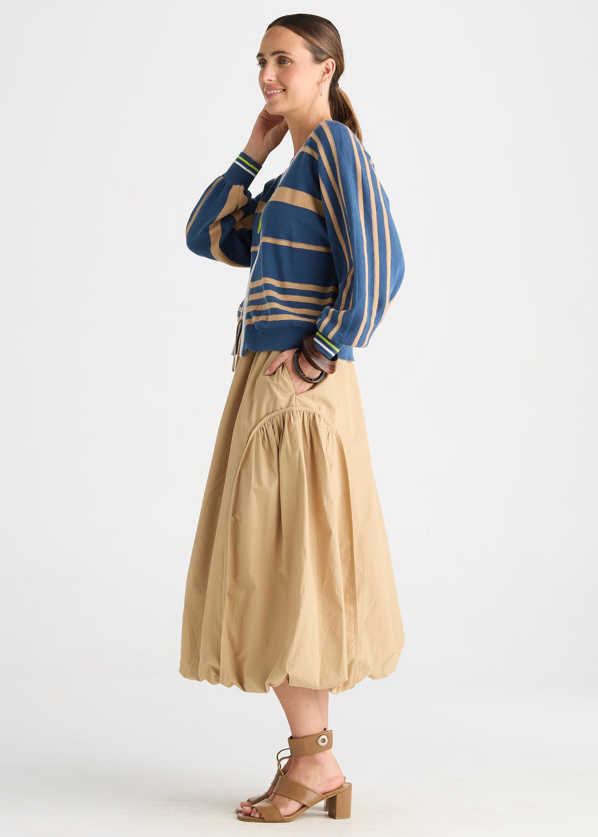 Zaket & Plover - Stripe Cardigan - Sea