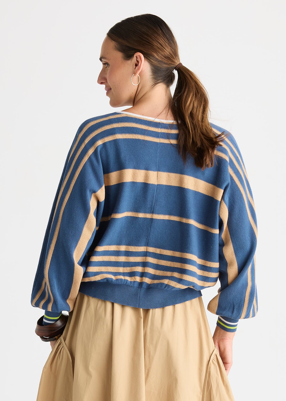 Zaket & Plover - Stripe Cardigan - Sea