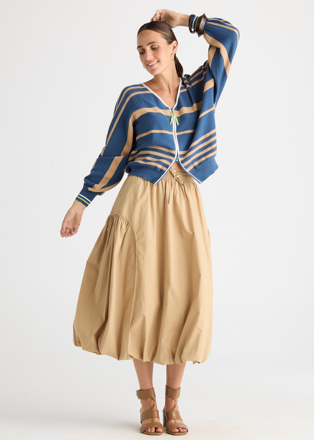 Zaket & Plover - Stripe Cardigan - Sea