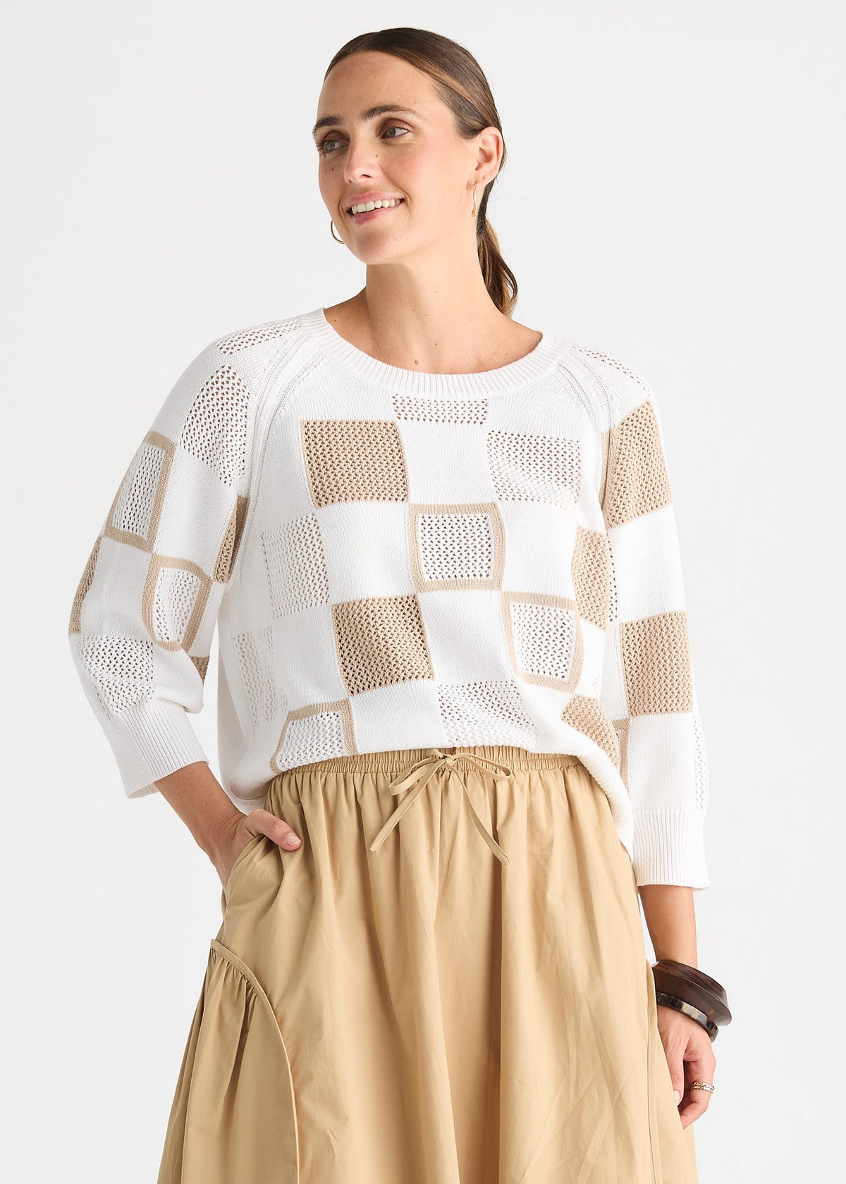 Zaket & Plover - Checkerboard Crew - White