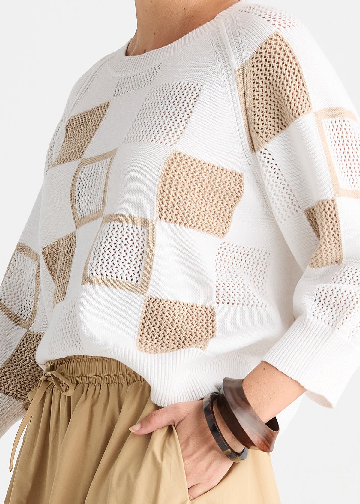Zaket & Plover - Checkerboard Crew - White