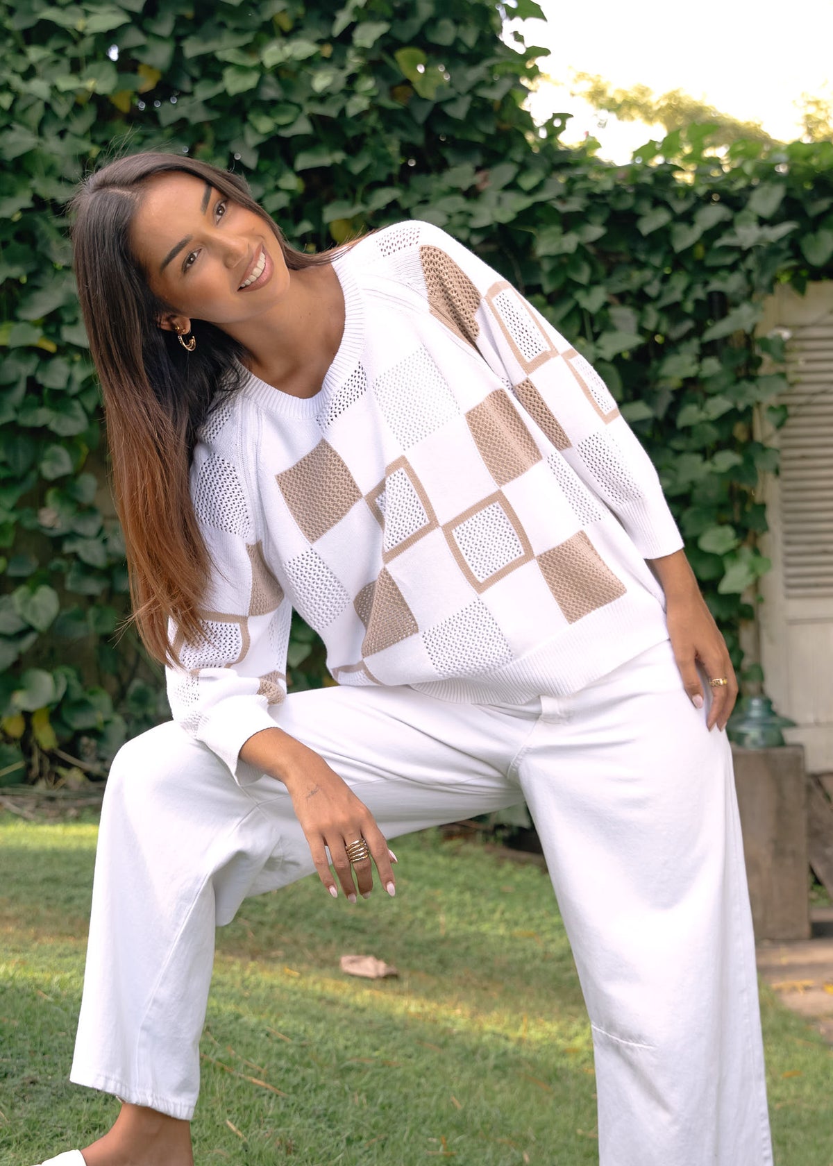 Zaket & Plover - Checkerboard Crew - White