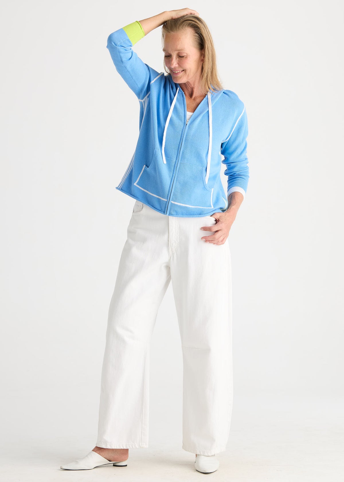 Zaket & Plover - Zip Hoodie - Cornflower