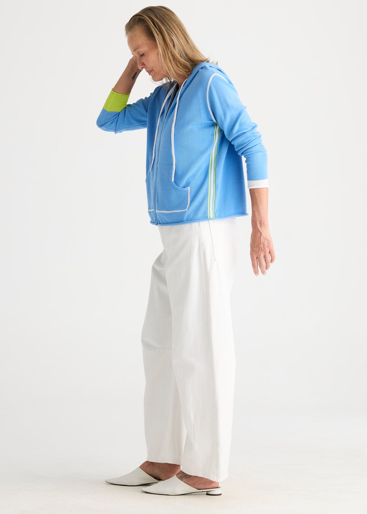 Zaket & Plover - Zip Hoodie - Cornflower