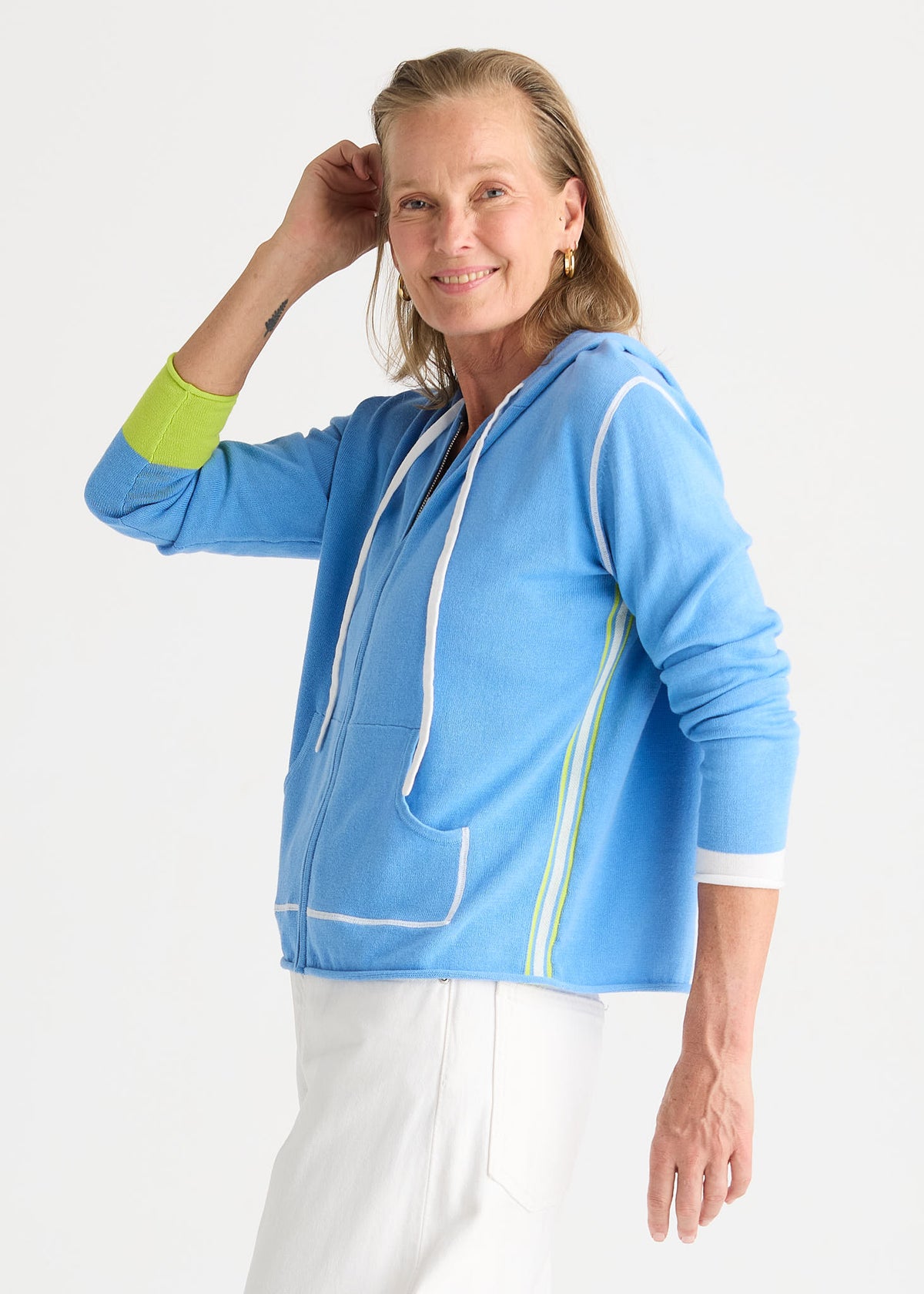 Zaket & Plover - Zip Hoodie - Cornflower