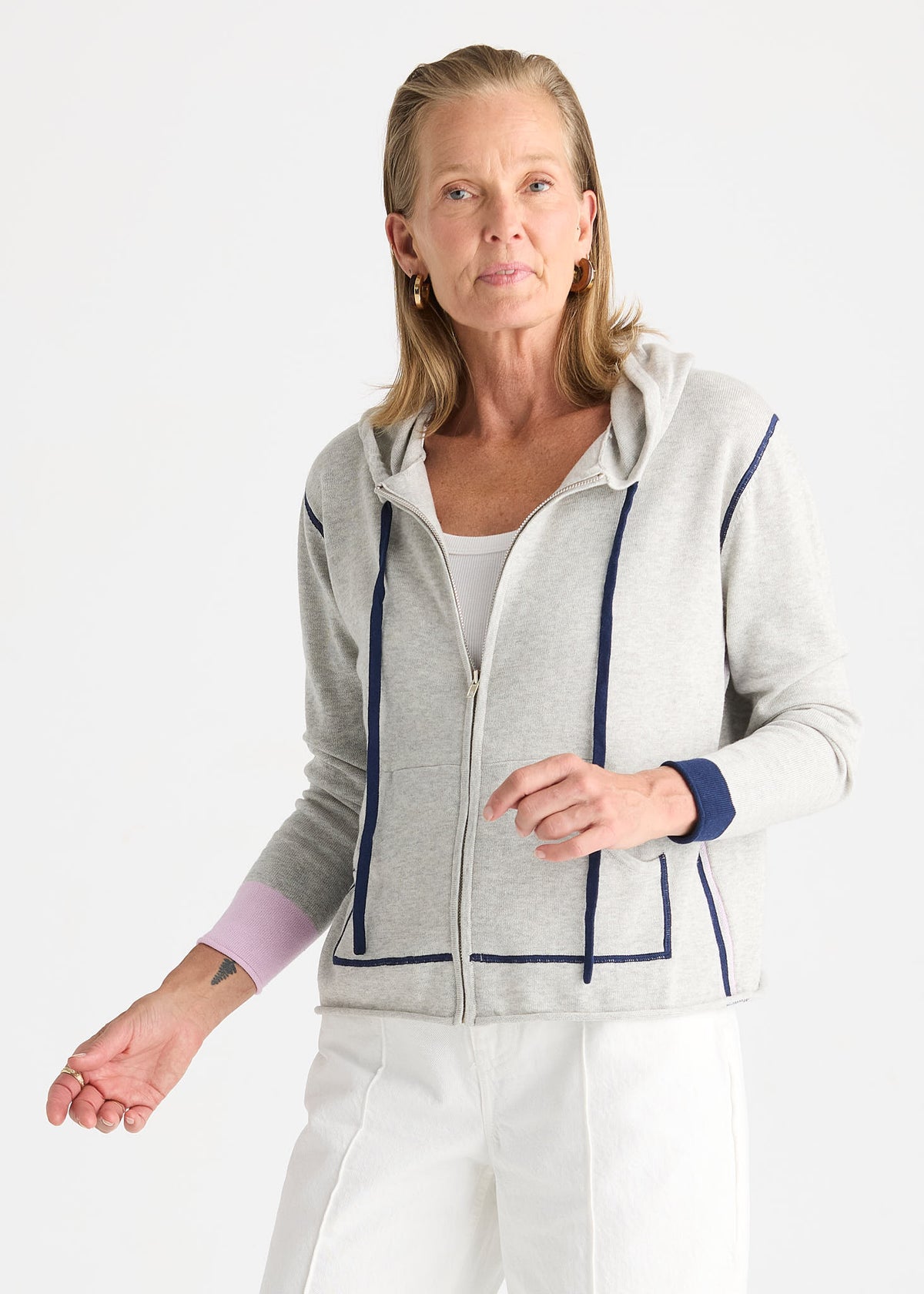 Zaket & Plover - Zip Hoodie - Light Marle
