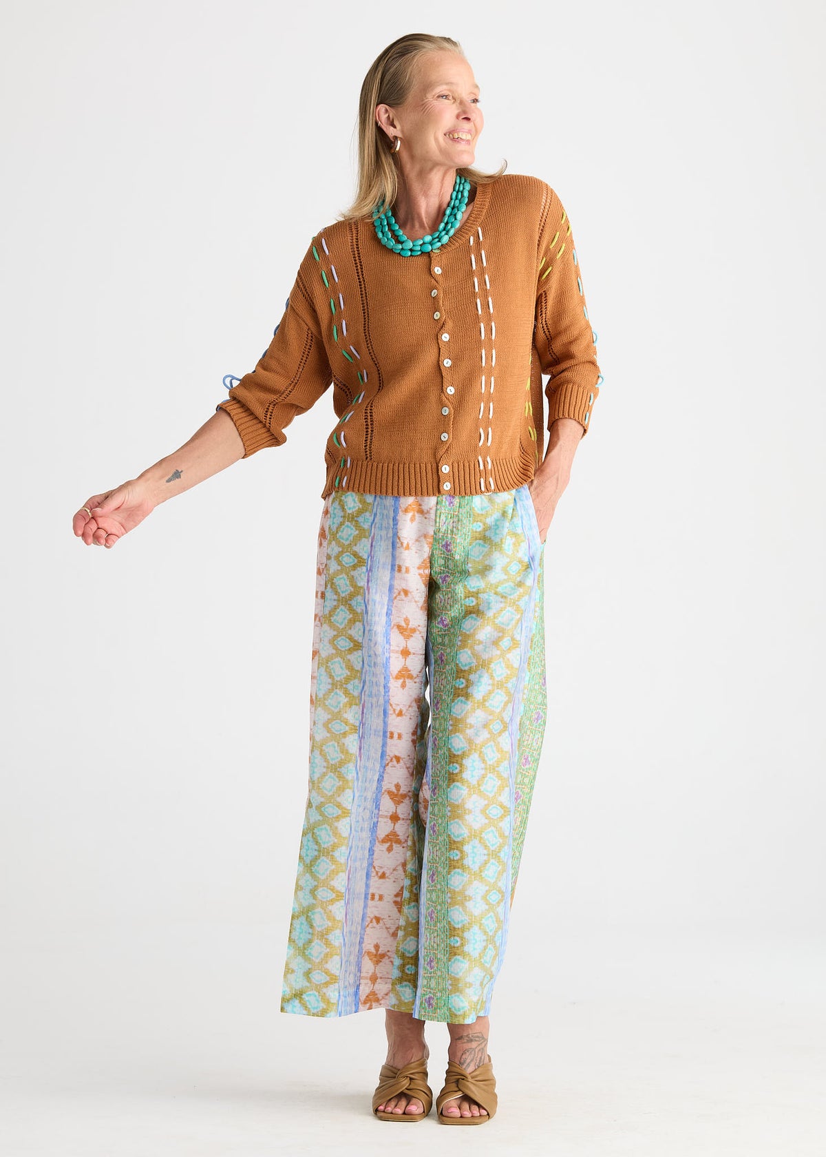 Zaket & Plover - Ribbon Knit Cardigan - Toffee