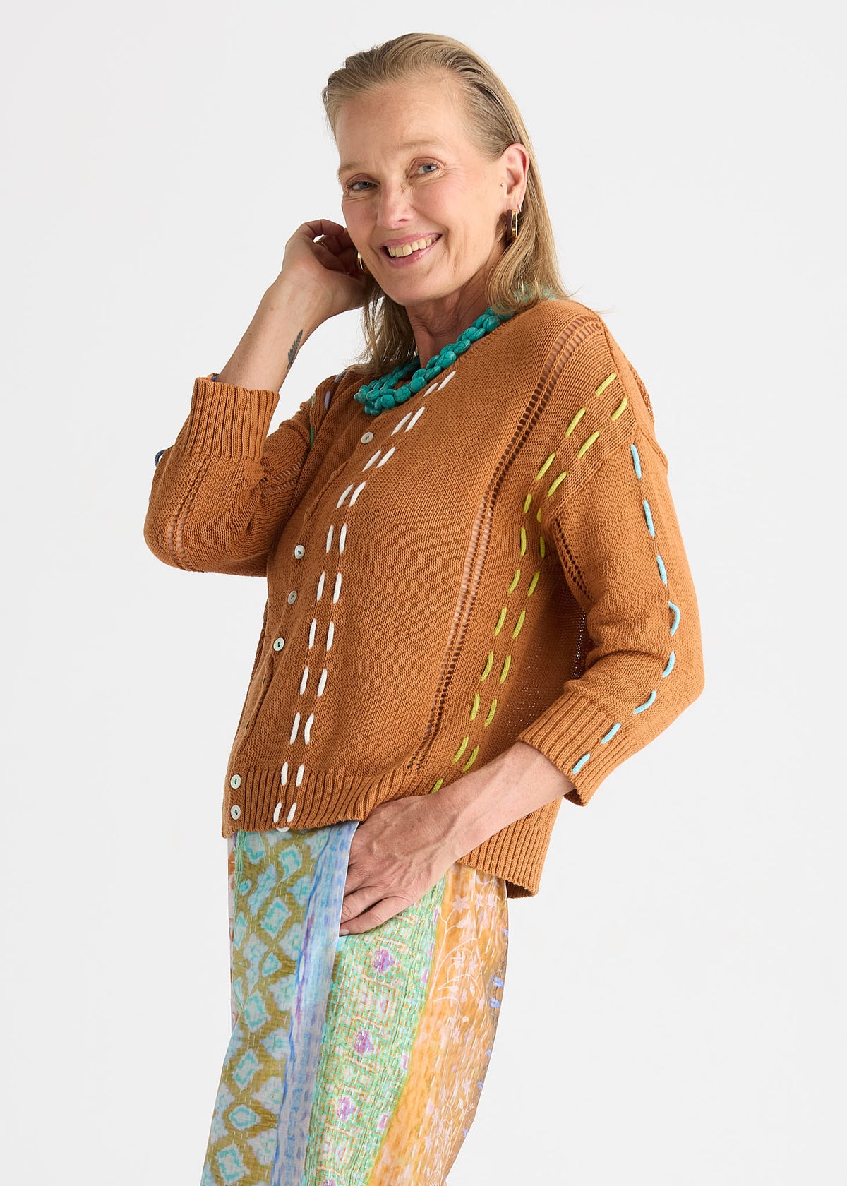 Zaket & Plover - Ribbon Knit Cardigan - Toffee