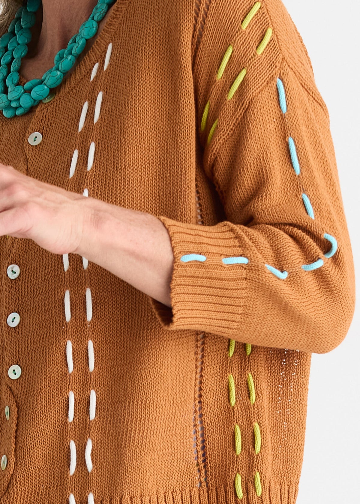 Zaket & Plover - Ribbon Knit Cardigan - Toffee