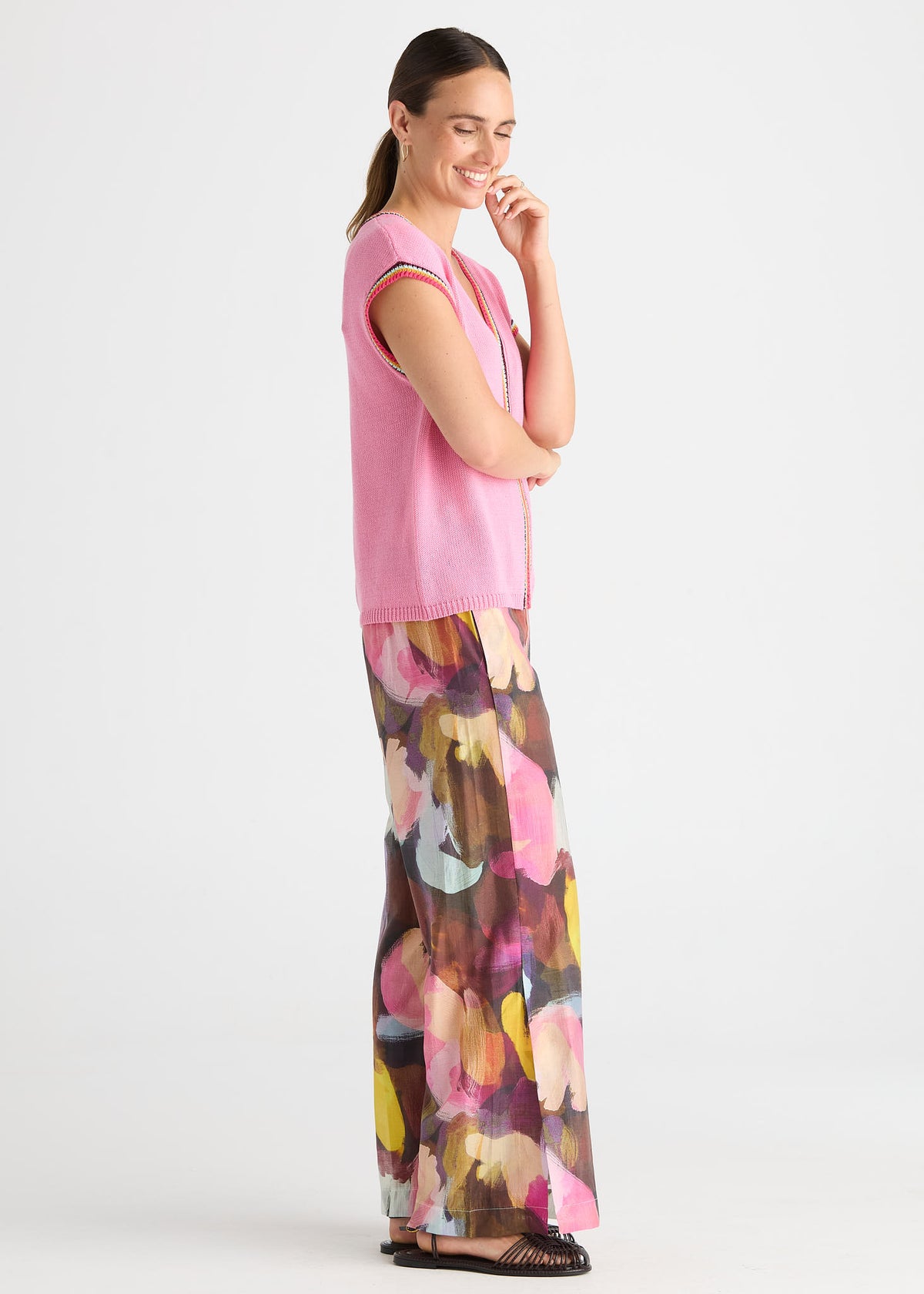 Zaket & Plover - Linen Vest - Begonia Pink