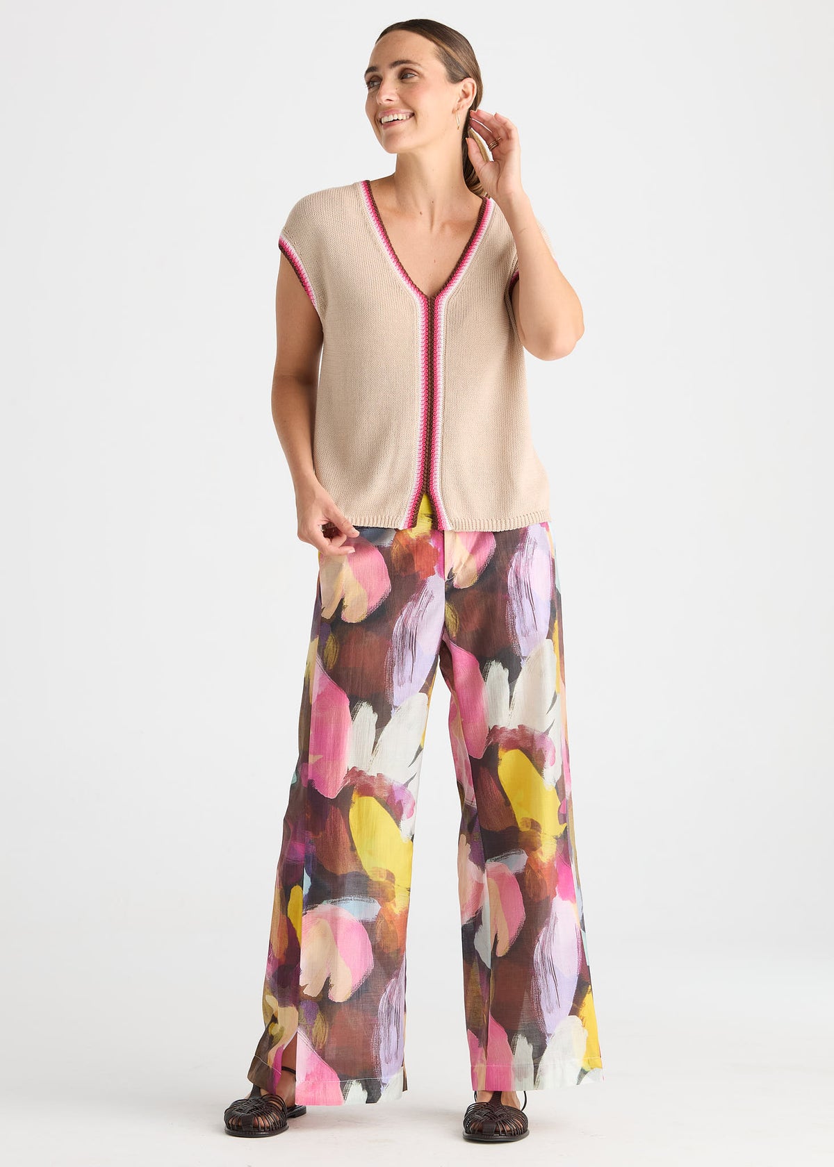 Zaket & Plover - Linen Vest - Raspberry
