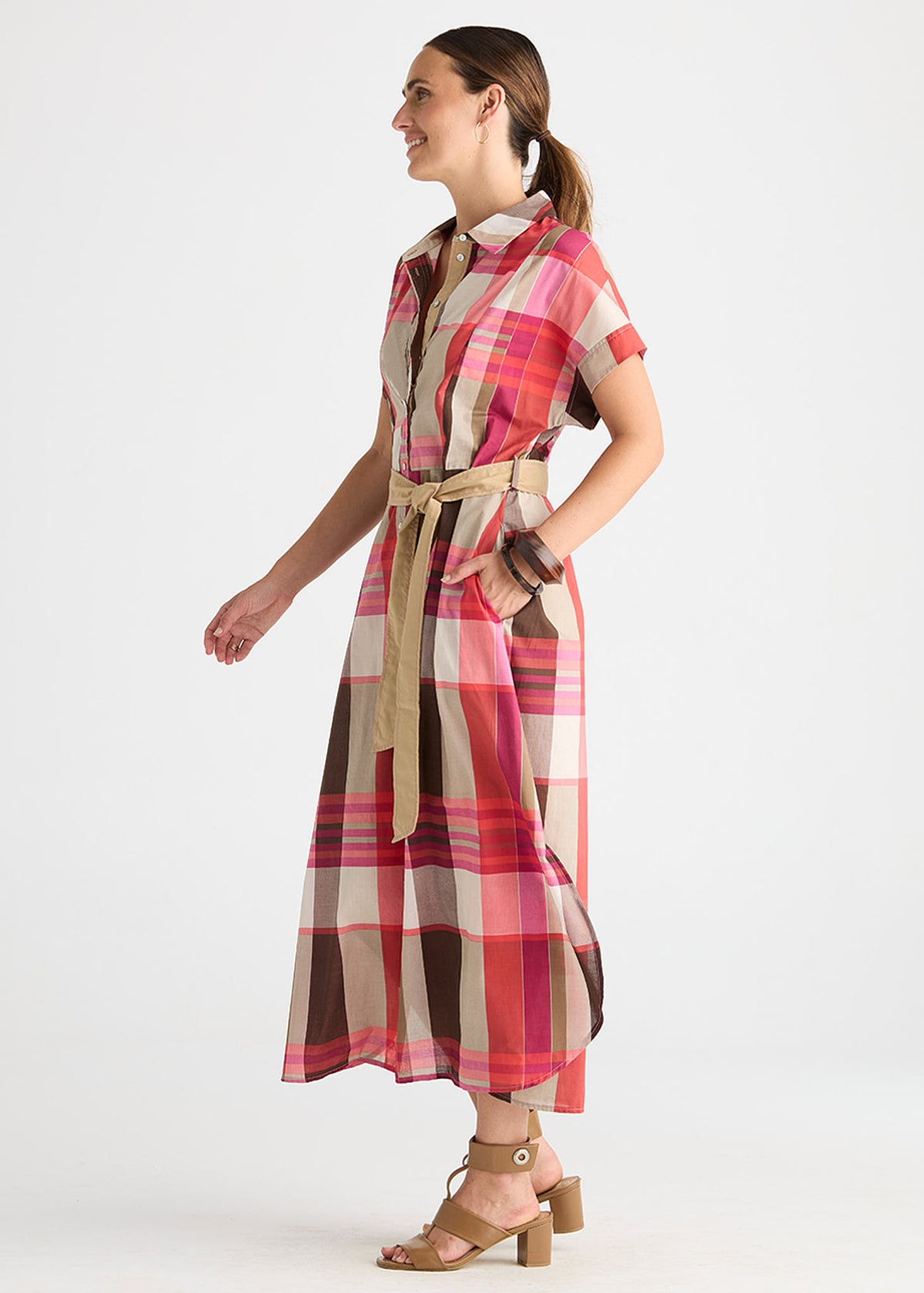 Zaket & Plover - Check Dress  - Toast