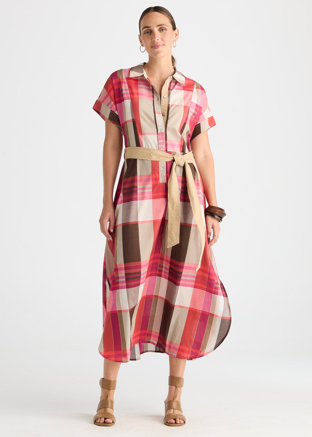 Zaket & Plover - Check Dress  - Toast