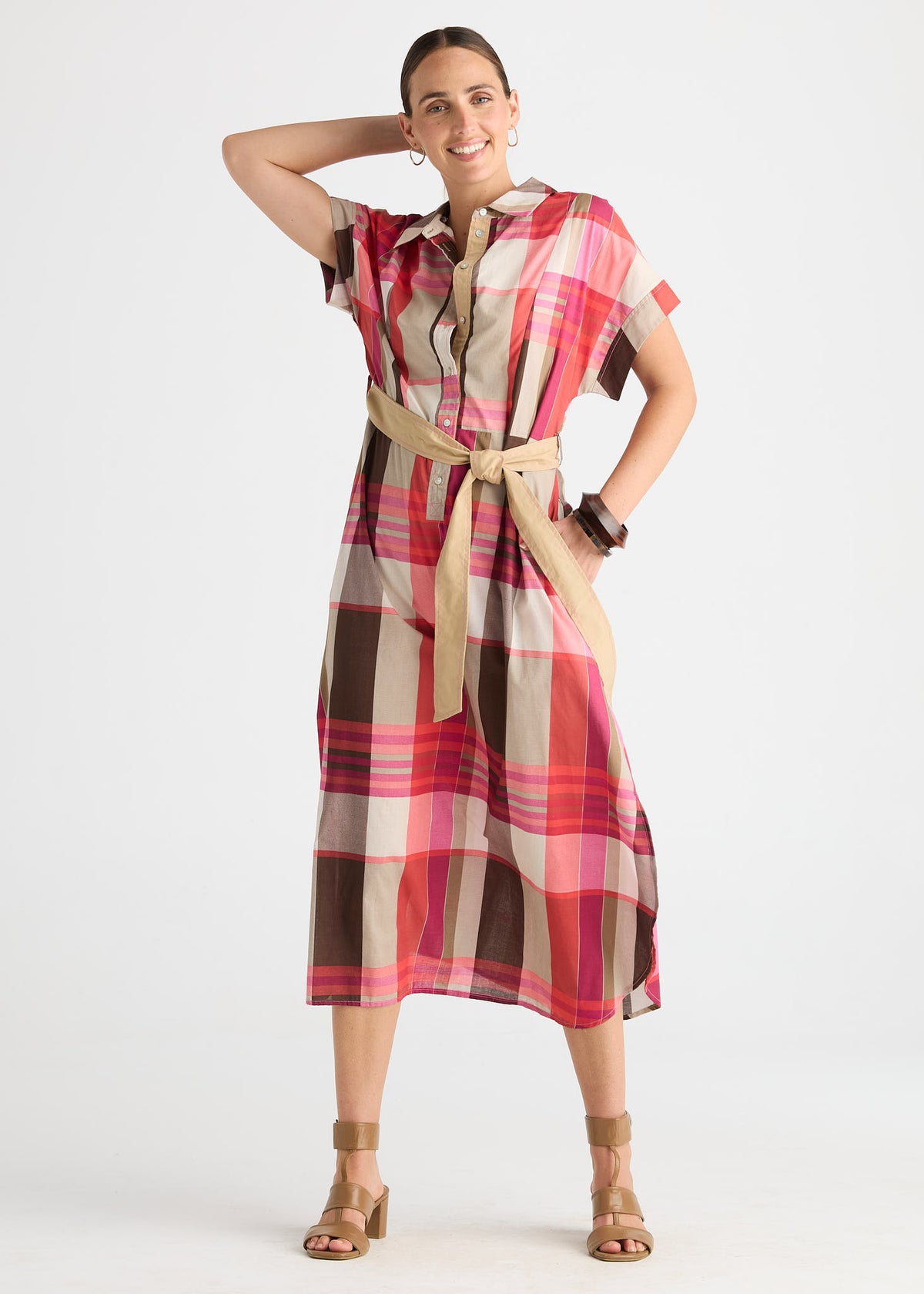 Zaket & Plover - Check Dress  - Toast