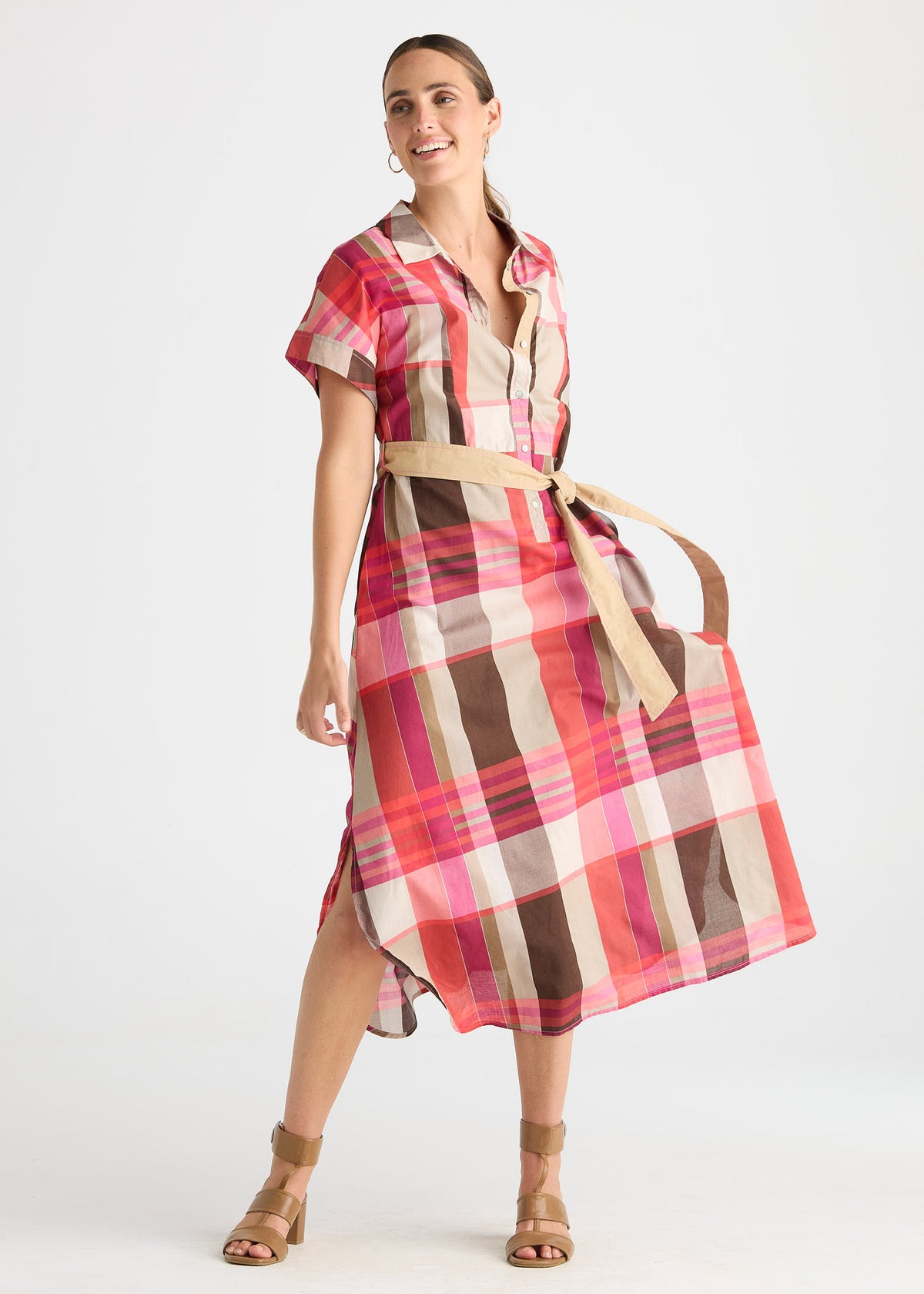 Zaket & Plover - Check Dress  - Toast