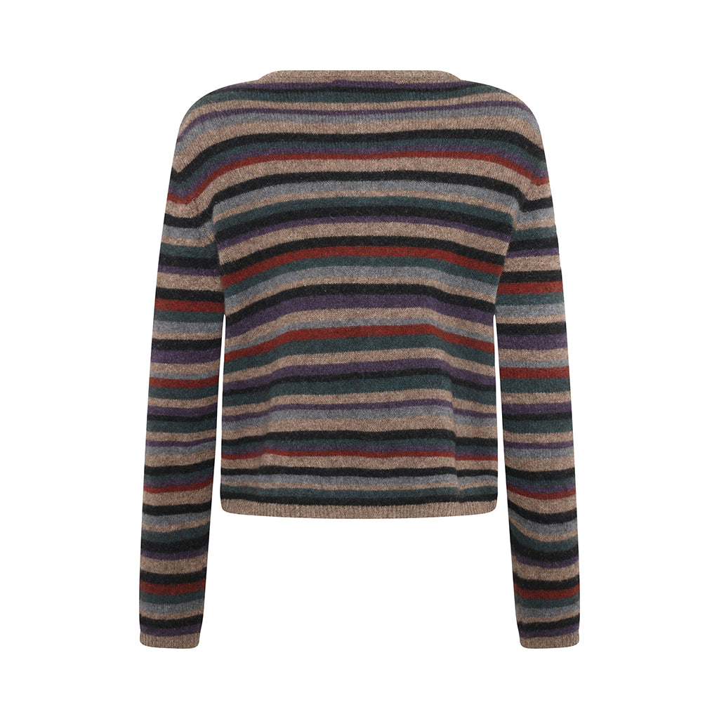 Mansted -  Zemma Yak Stripe Cardi - Mushroom