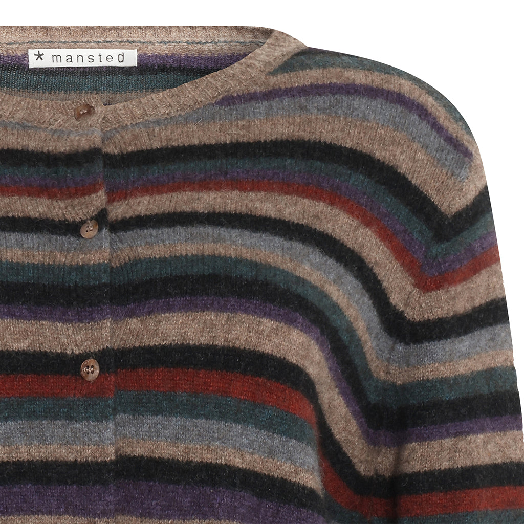 Mansted -  Zemma Yak Stripe Cardi - Mushroom