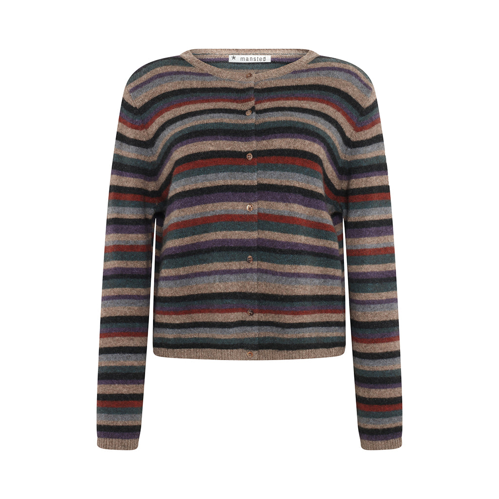 Mansted -  Zemma Yak Stripe Cardi - Mushroom