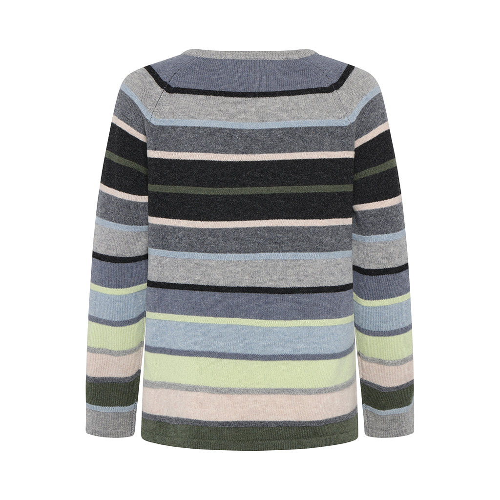 Mansted - Aline Lamb Stripe Crew - Grey