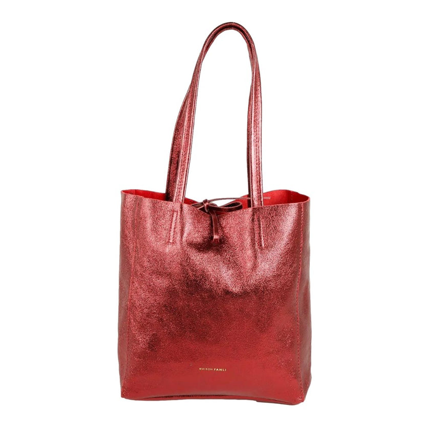 Maison Fanli - Large Leather Tote - Bordeaux