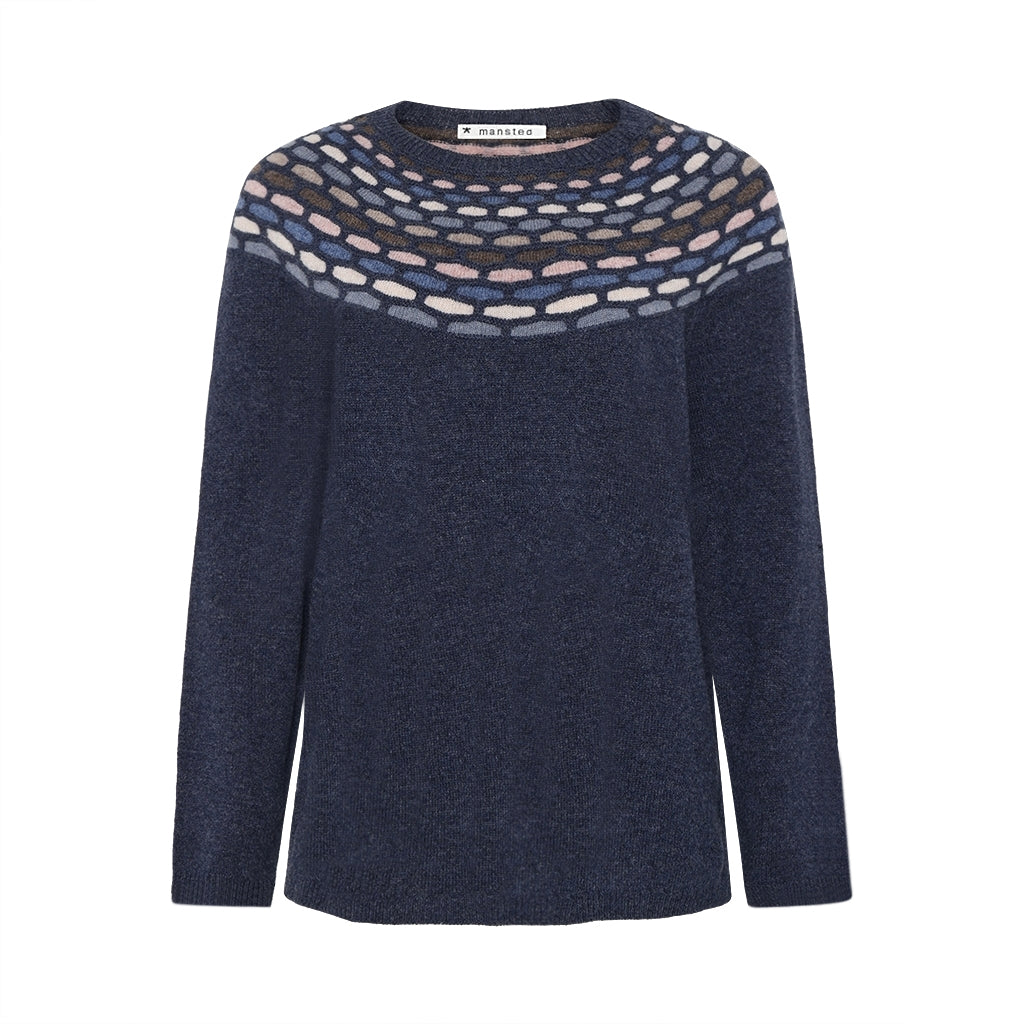 Mansted - Brigitte Lamb Honey Yoke Pull Over - Soft Blue