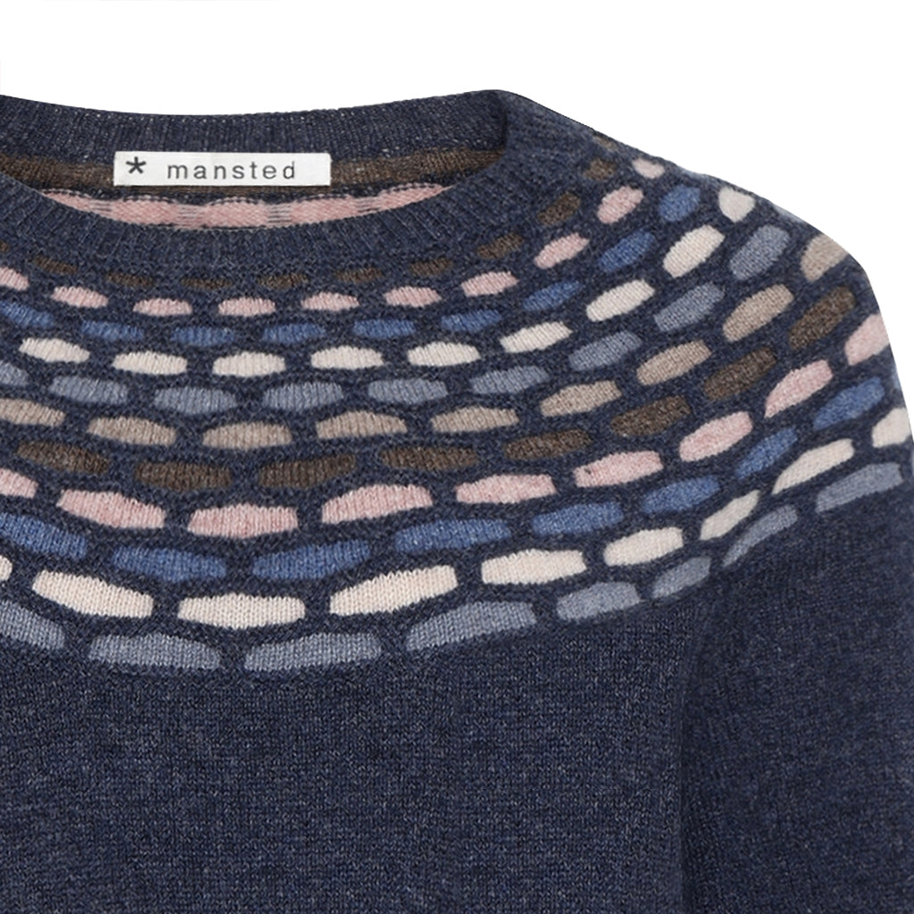 Mansted - Brigitte Lamb Honey Yoke Pull Over - Soft Blue