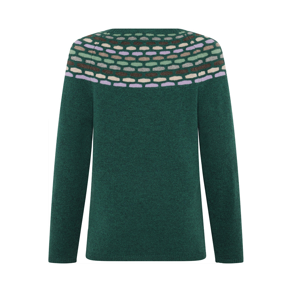 Mansted - Brigitte Lamb Honey Yoke Pull Over - Emerald