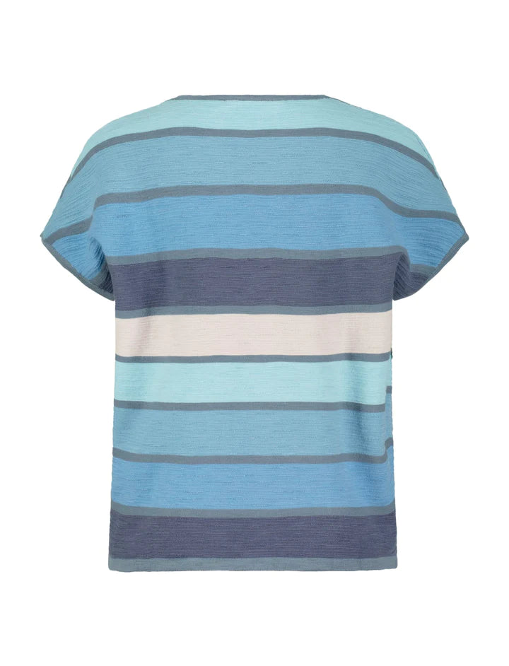Mansted - Cherio Knit Short Sleeve Tee - Soft Blue