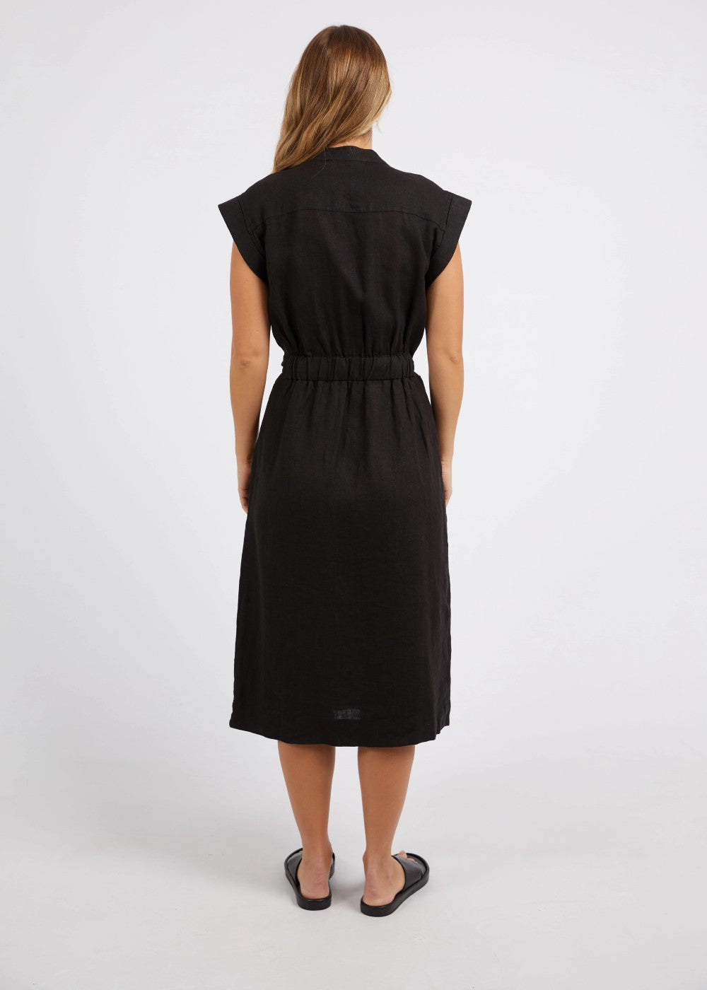 Foxwood - Harlow Linen Dress - Black