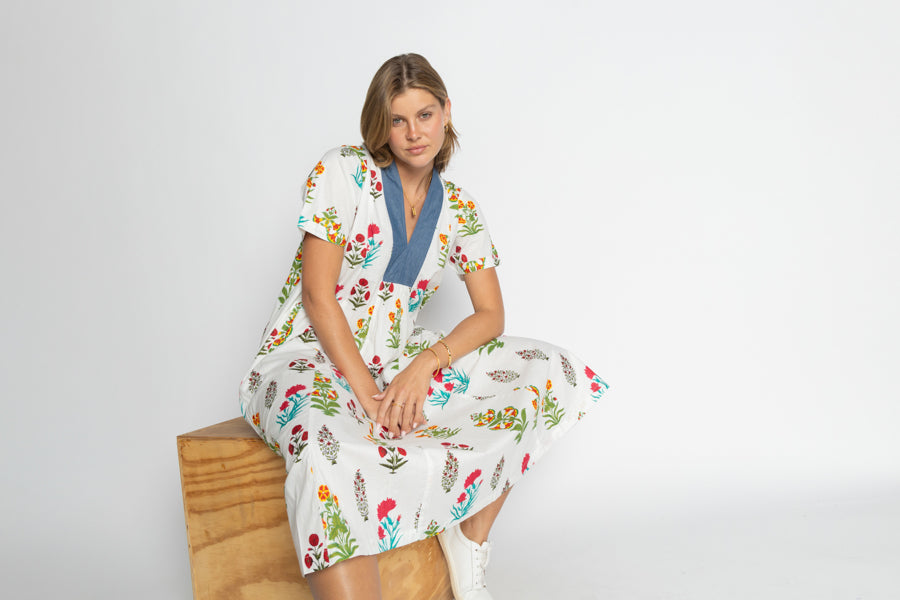 IBSA - Clarksville Midi Dress - White