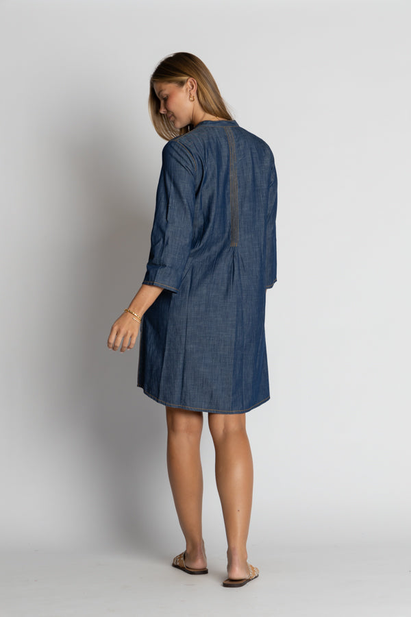 IBSA - Memphis Tuck Dress - Dark Denim