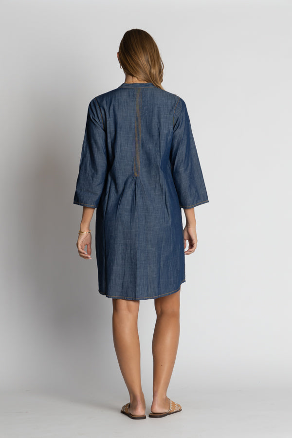 IBSA - Memphis Tuck Dress - Dark Denim