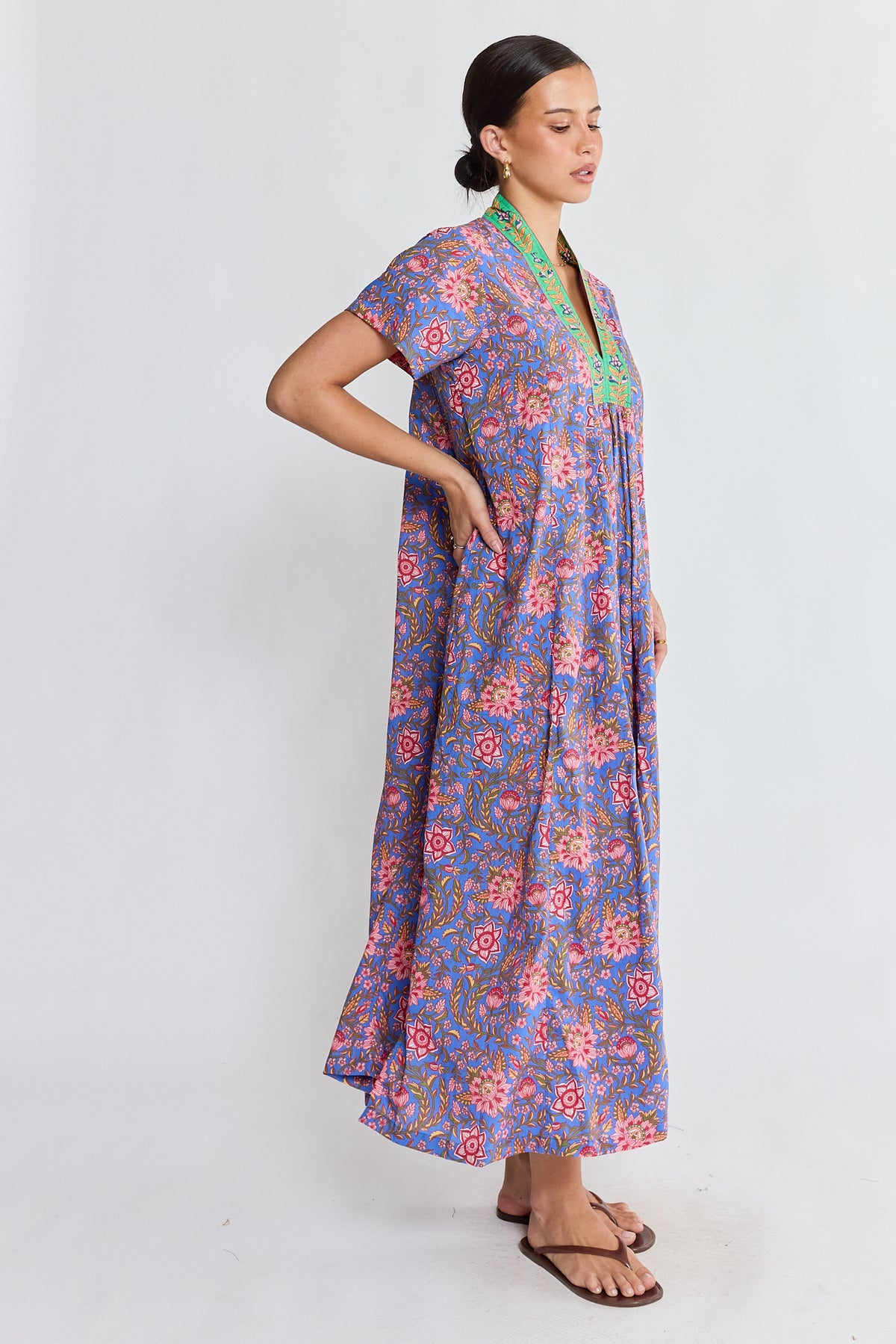 Ibisa - Teeta Midi Dress - Ocean