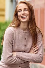 Mansted - Midori Lamb Crew  Cardi - Spice