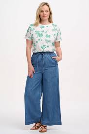 Sugarhill - Roksanda Wide Leg Trousers - Mid Blue Denim