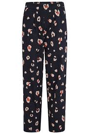 Sugarhill - Romney Trousers - Black &amp; Tan, Leopard Print