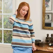 Mansted - Adele Eco Stripe Crew - Sunny Orange