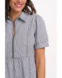 Sugarhill - Gillian Midi Smock Dress - Monochrome Stripe