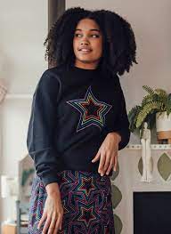 Sugarhill - Noah Sweatshirt - Black, Rainbow Star