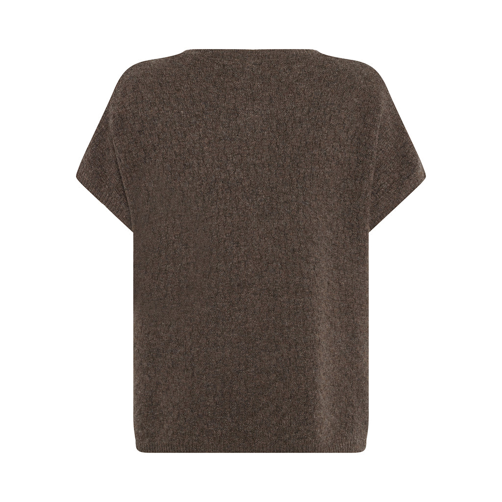 Mansted - Komma Lambswool Vest - Chocolate