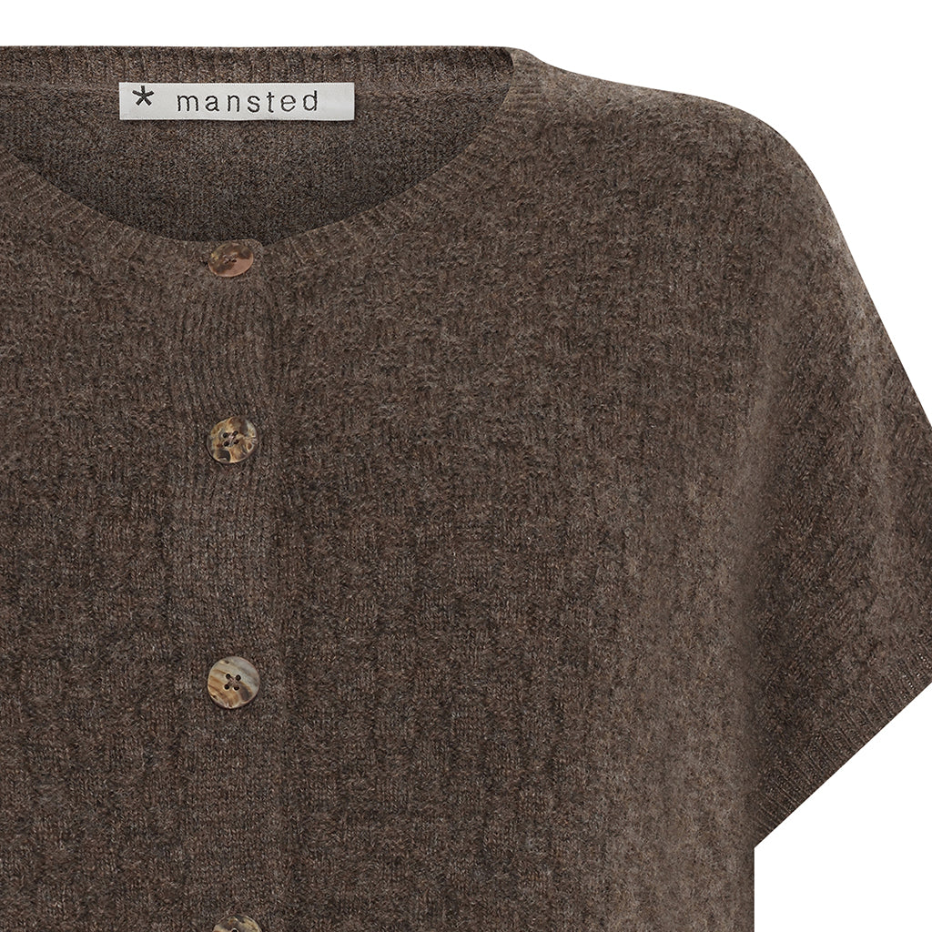 Mansted - Komma Lambswool Vest - Chocolate