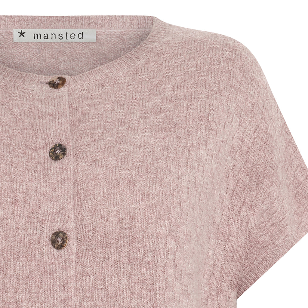 Mansted - Komma Lambswool Vest - Rose