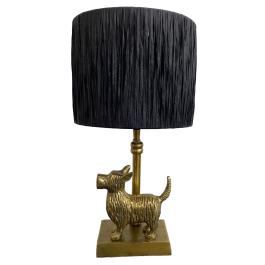 Ruby Star - Schnautzer Lamp Base - Raw Antique Copper Bronze