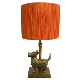 Ruby Star - Schnautzer Lamp Base - Raw Antique Copper Bronze